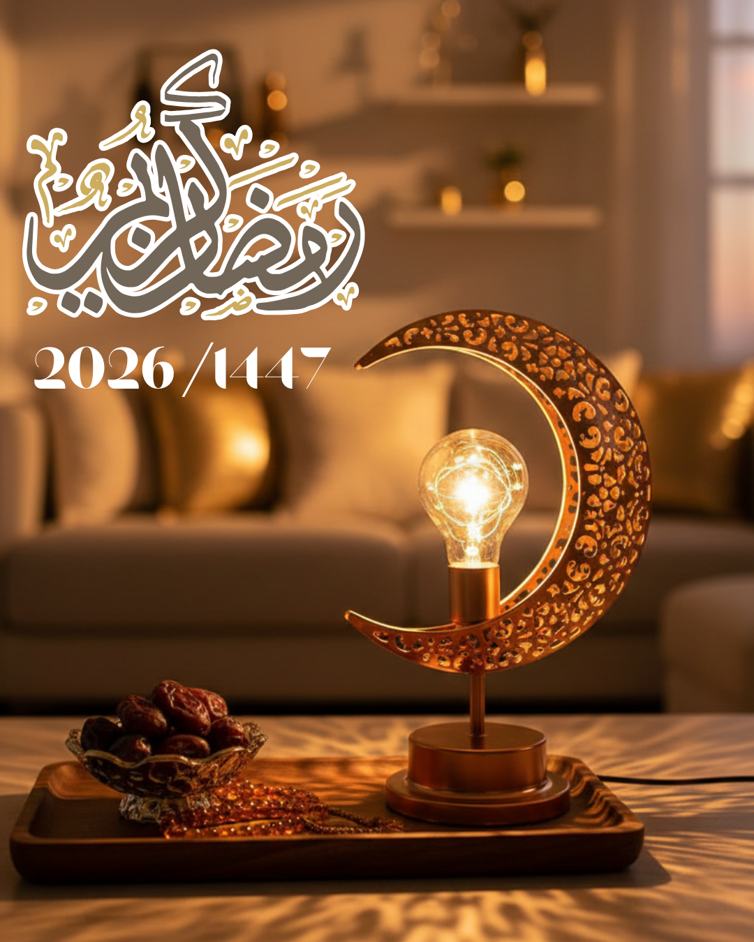 فانوس رمضان -  (LED) هلال رمضان